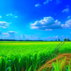 рис, поле, голубое небо, облака - конспект урока географии Сельское хозяйство. Растениеводство.