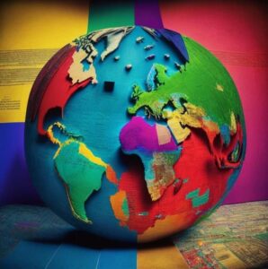 Земной шар, политическая карта - иллюстративное фото