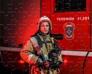 Пазлы Профессия: пожарный профориентационный урок