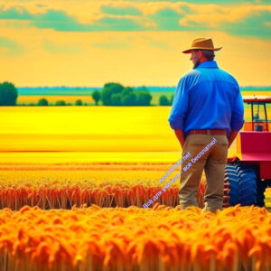 Фермер, поле, пшеница, профессия