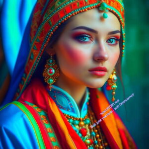 татарская, девушка, народы, национальный костюм