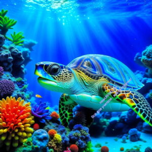 черепаха, океан, вода, экология, кораллы