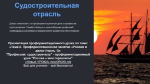 Презентация Профессия: судостроитель - Россия - мои горизонты - Профориентационный урок
