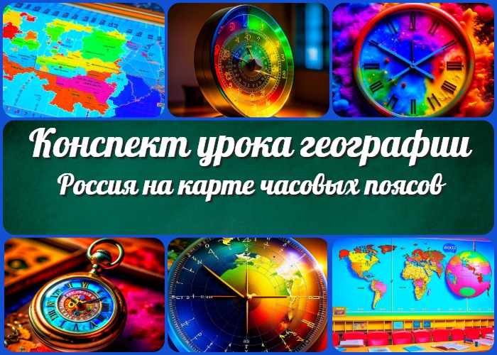 Конспект урока географии Россия на карте часовых поясов