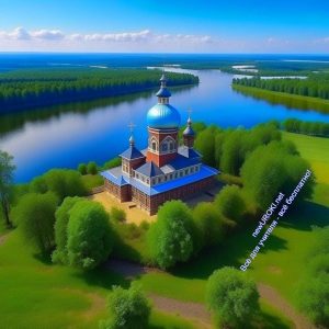 церковь, православие, Россия, Волга, река