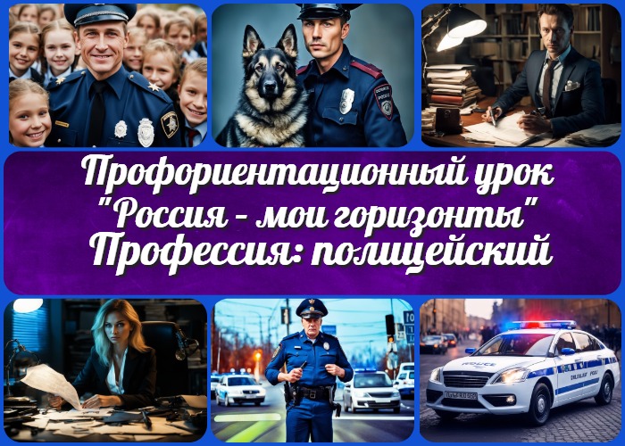 "Профессия: полицейский" - профориентационный урок "Россия – мои горизонты"