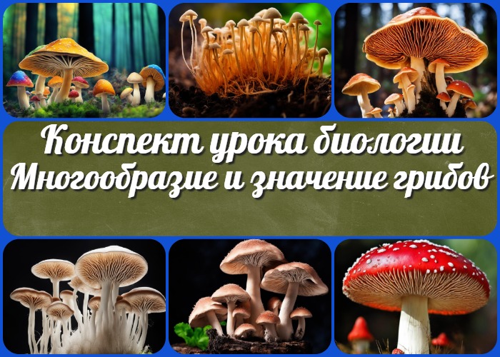 Многообразие и значение грибов - конспект урока биологии