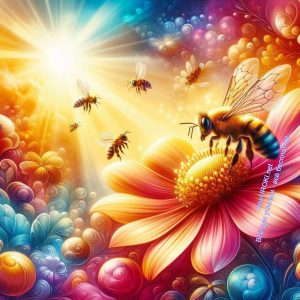 пчела, цветок, взаимодействие