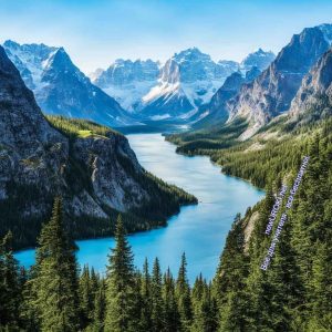 природа, Северная Америка, горы, река