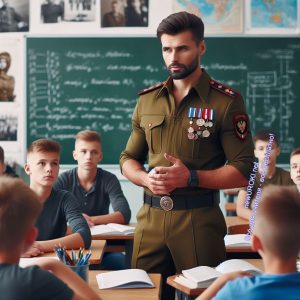 учитель, ОБЗР, военный, дети, урок