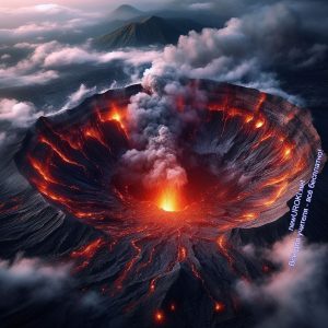 кратер, вулкан, лава