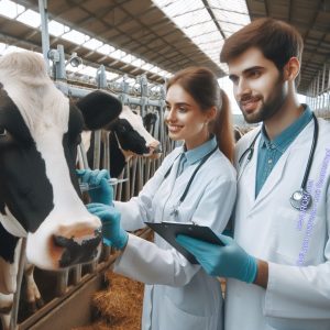 корова, врачи, анализ, ферма