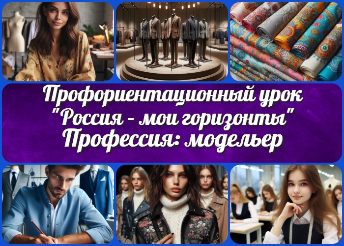 Профессия: модельер - профориентационный урок "Россия – мои горизонты"