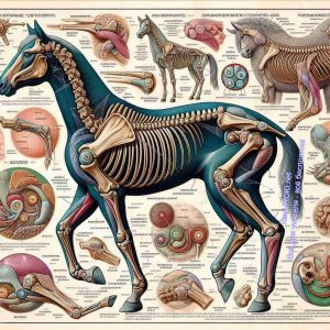 схема, плакат, лошадь, скелет