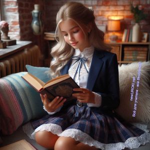 девочка, чтение, читает