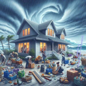 ураган, смерч, вода, дом, люди, подготовка