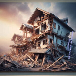 разрушения, дом, землетрясение