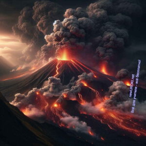 извержение, вулкан, лава, пепел
