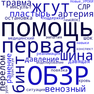 Облако слов Практикум первой помощи - конспект урока