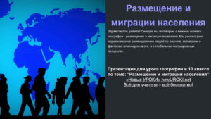 Презентация Размещение и миграции населения - конспект урока