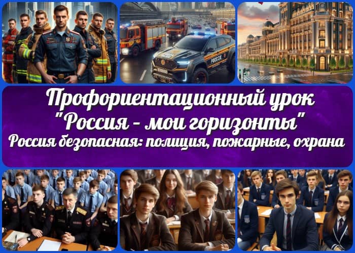 Тема 9. Россия безопасная: полиция, противопожарная служба, служба спасения, охрана - профориентационный урок "Россия – мои горизонты"