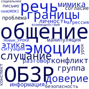 Облако слов Общение – основа социального взаимодействия - конспект урока ОБЗР