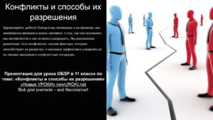 Презентация Конфликты и способы их разрешения - конспект урока