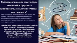 Презентация Профориентационное тематическое занятие «Мое будущее»