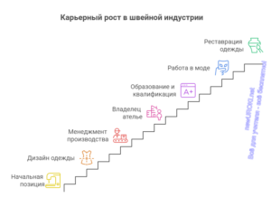 Инфографика: Карьерный рост в швейной индустрии