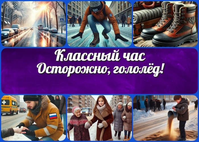 Осторожно, гололёд! - классный час