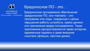 Вредоносное программное обеспечение (вредоносное ПО, или malware*) – это