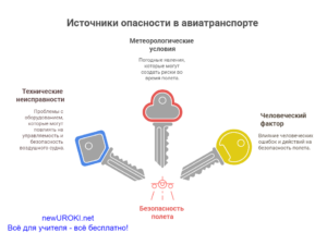 Инфографика: Источники опасности в авиатранспорте