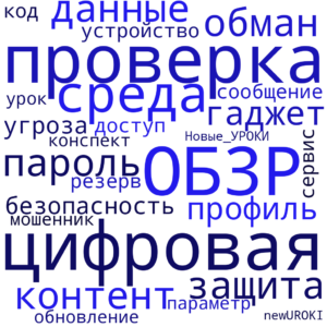 Облако слов Цифровая среда - конспект урока