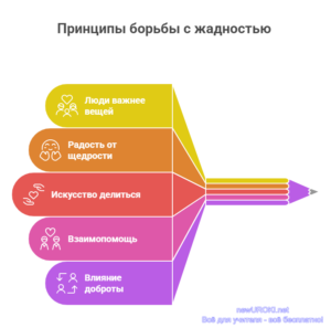 Инфографика: Принципы борьбы с жадностью