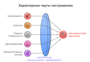 Инфографика: Характерные черты экстремизма Инфографика: Характерные черты экстремизма
