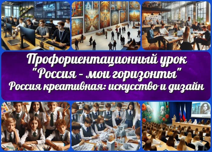 Россия креативная: искусство и дизайн — профориентационный урок «Россия – мои горизонты» (РМГ) - четверг, 10.04.2025 (10 апреля 2025 года)