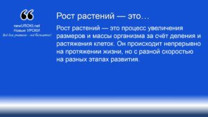 Рост растений — это Рост растений — это