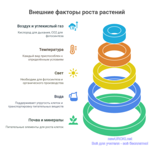 Инфографика: Внешние факторы роста растений Инфографика: Внешние факторы роста растений