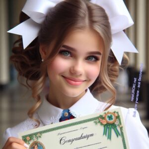 Девочка награжденная грамотой