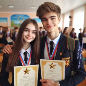 Ученик и ученица награждены грамотами за успехи в обучении