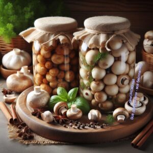 Солёные, консервированные грибы в банке
