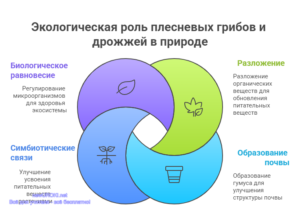 Инфографика: Экологическая роль плесневых грибов и дрожжей в природе Инфографика: Экологическая роль плесневых грибов и дрожжей в природе