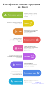Инфографика: Классификация основных природных зон Земли Инфографика: Классификация основных природных зон Земли