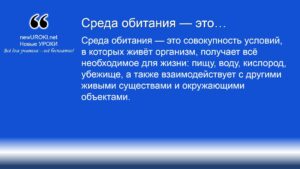 Среда обитания — это Среда обитания — это