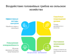 Инфографика: Воздействие головнёвых грибов на сельское хозяйство Инфографика: Воздействие головнёвых грибов на сельское хозяйство