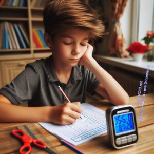 Ученик делает домашнее задание - Родительское собрание №3 в 5 классе