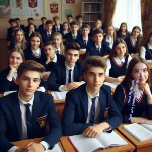 Ученики 10 класса сидят за партами на уроке в школе - Психолого-педагогическая характеристика 10 класса