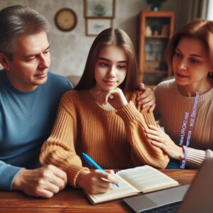 Родители ведут беседу с девочкой - Психолого-педагогическая характеристика 10 класса