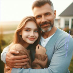 Дочка обнимает папу - полное доверие - Родительское собрание №1 в 6 классе