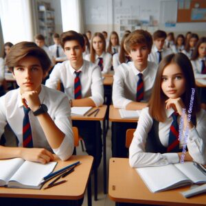 Ученики и ученицы 9 класса на уроке - Психолого-педагогическая характеристика 9 класса
